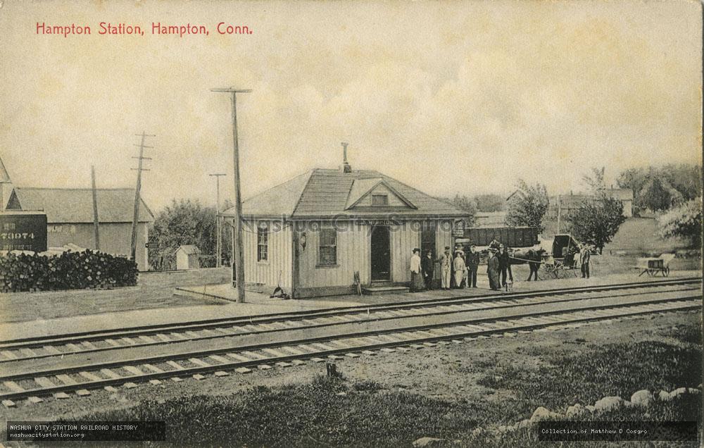Postcard: Hampton Station, Hampton, Connecticut